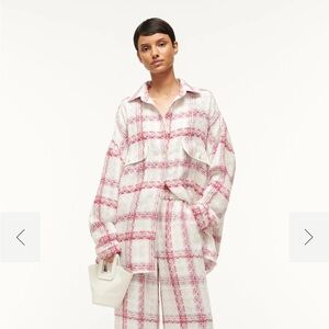 Staud BASSETTI SHIRT JACKET TEA TOWEL